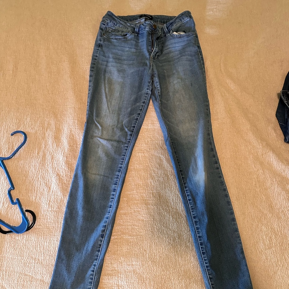 d. jeans Blue Skinny Jeans with Stretch and Faded Look